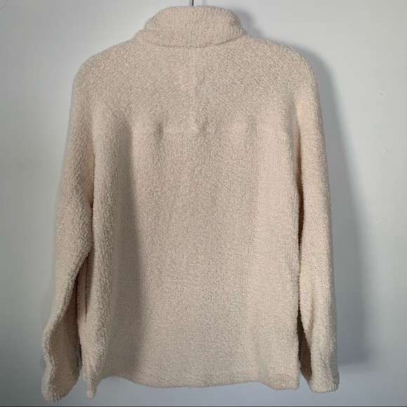 THREAD AND SUPPLY Ivory Drayton Cozy Fleece 1/4 Zip Pullover - Picture 5 of 10